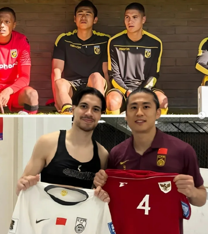 久別重逢！張玉寧賽后與印尼歸化迪克斯交換球衣，兩人曾同隊效力