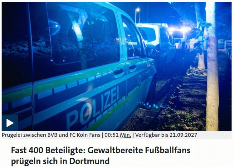 400人打群架！沙爾克球迷拉停火車，與多特和科隆球迷在林間斗毆
